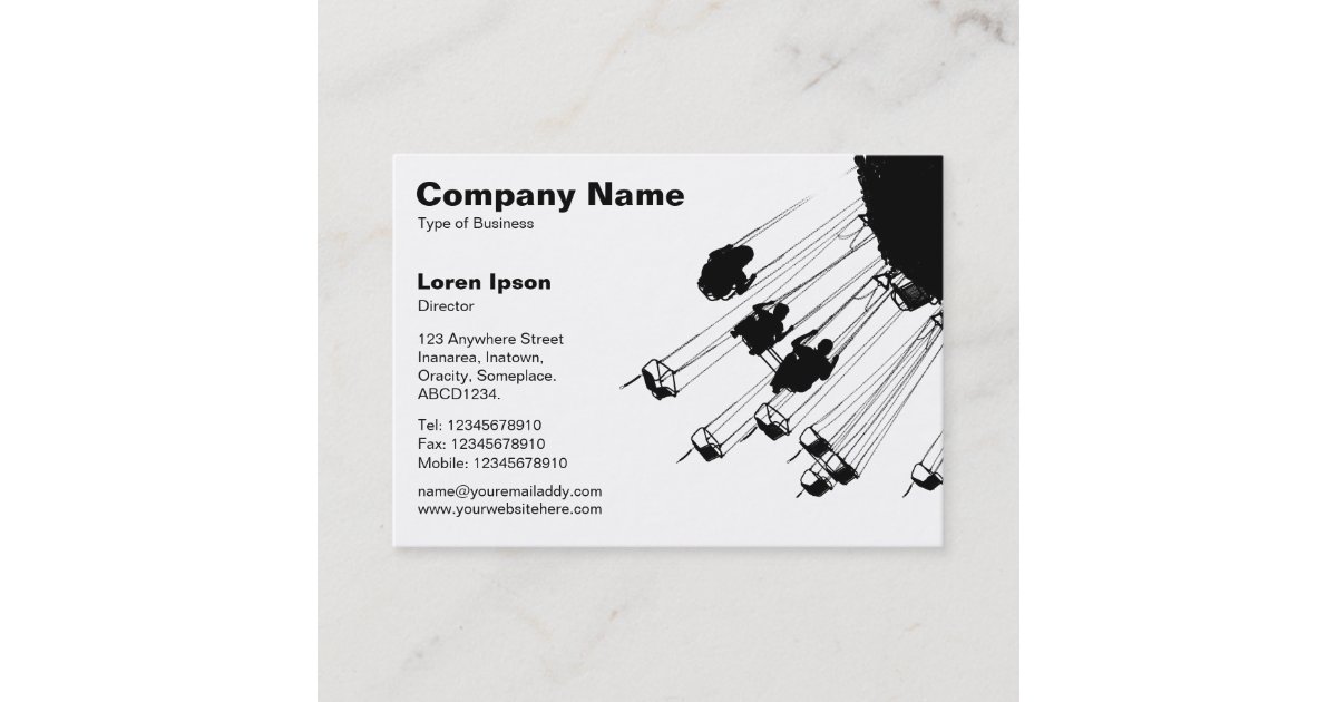 Swings and Roundabouts v2 White Business Card Zazzle