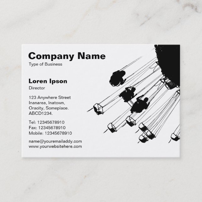 Swings and Roundabouts v2 - White (Eggshell) Business Card (Front)