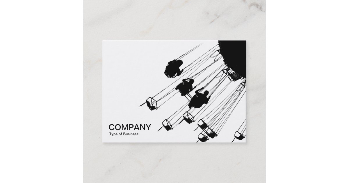 Swings and Roundabouts v3 White Business Card Zazzle
