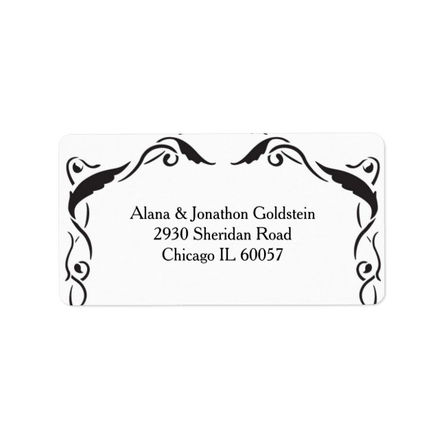 Swirl Arch simple elegant  Label (Front)