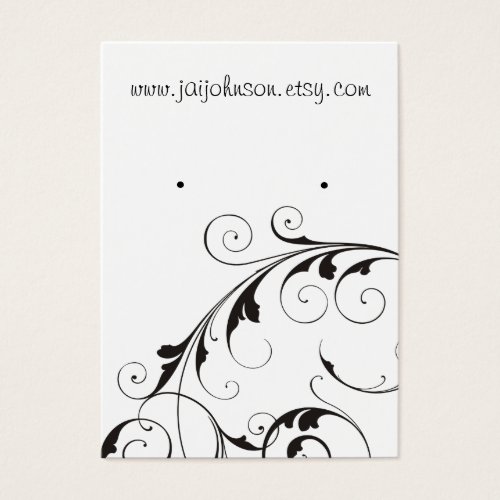 Swirl Background Earring Cards Business Cards