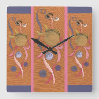 Swirl Bodies Circus Square Wall Clock