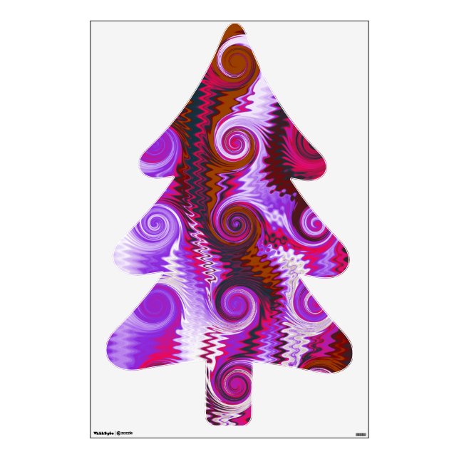 Swirl Candy Pine tree and Fir tree Wall Sticker (Front)