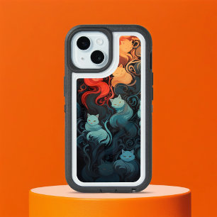 Swirl Cats iPhone 15 Case