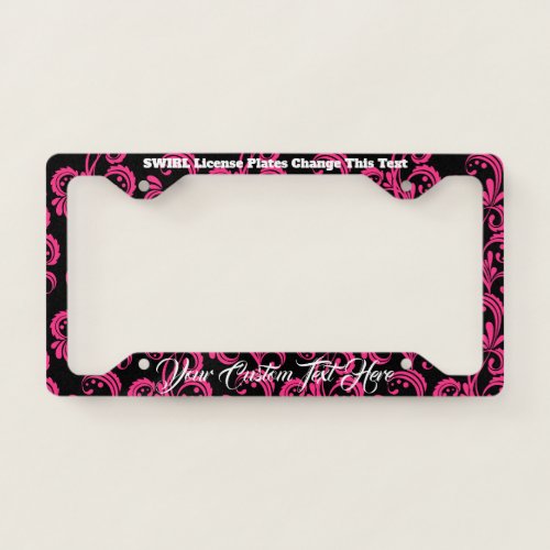 Swirl Classic Bling Lady License Plate Frame