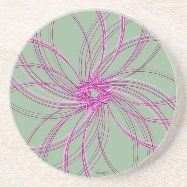 Swirl Coaster Piece1 Pink (Front)