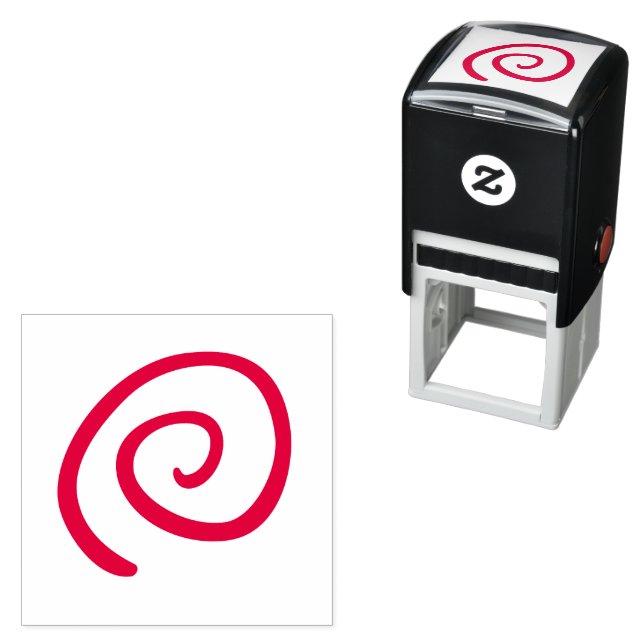 Swirl Coil Fun Design Christmas Atomic Galaxy Self-inking Stamp (In Situ)