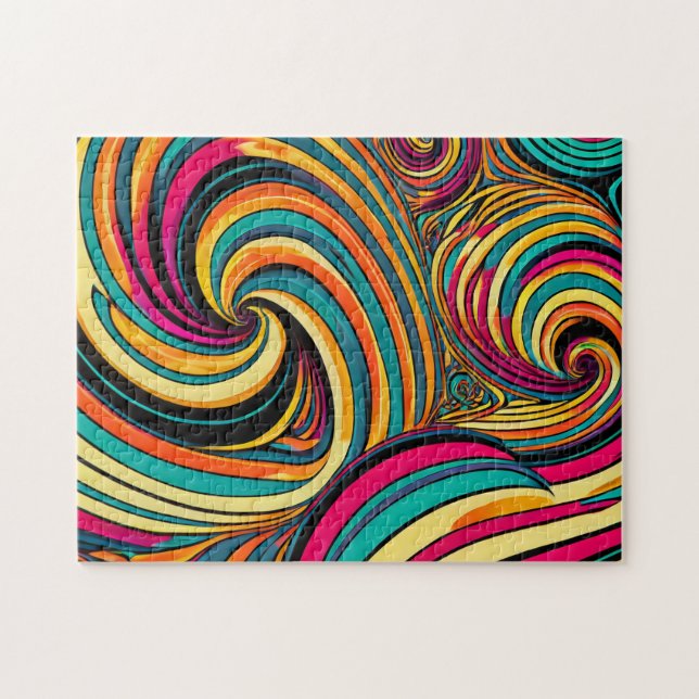 Swirl Colorful Pattern 2 Photo Puzzles Internet (Horizontal)