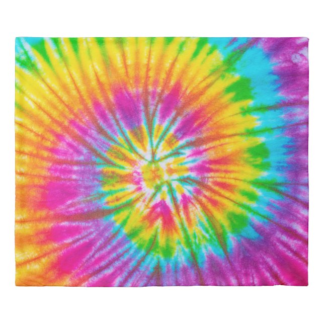 swirl colorful tie dye pattern abstract background duvet cover (Front)