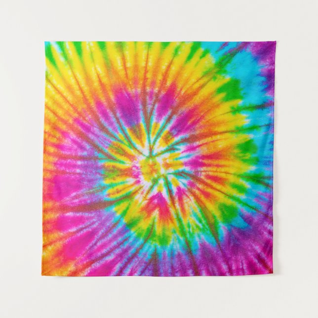 swirl colorful tie dye pattern abstract background tapestry (Front)