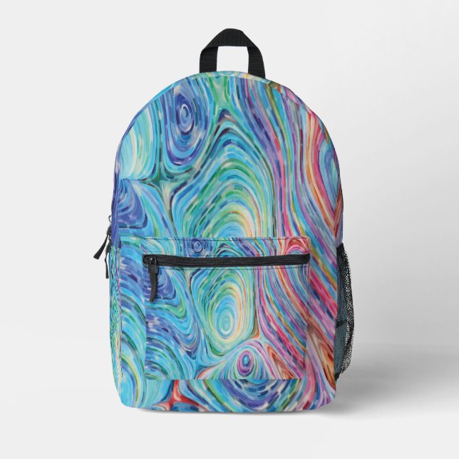 Swirl Colors Printed Backpack (Front)