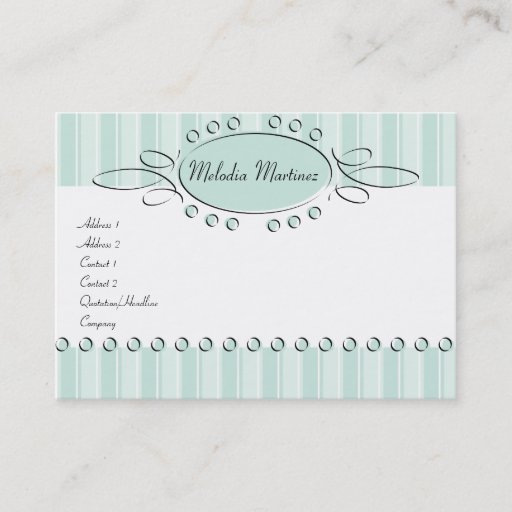 Customizable Swirl Decor Business Card