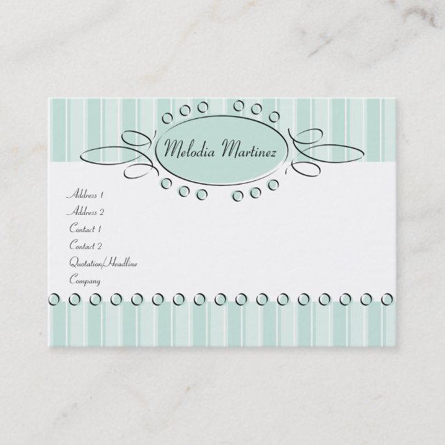 Swirl Decor Business Card (Front)