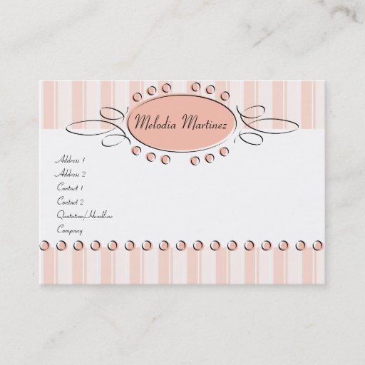 Customizable Swirl Decor Business Card