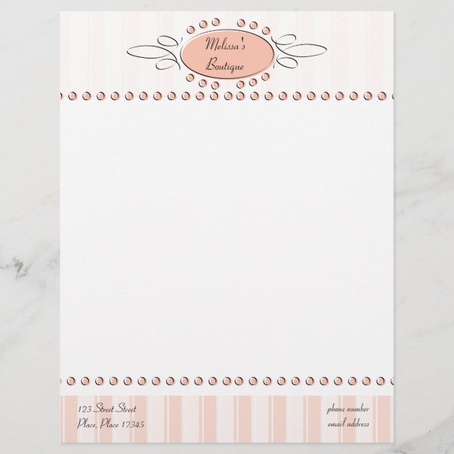 Swirl Decor Letterhead (Front)