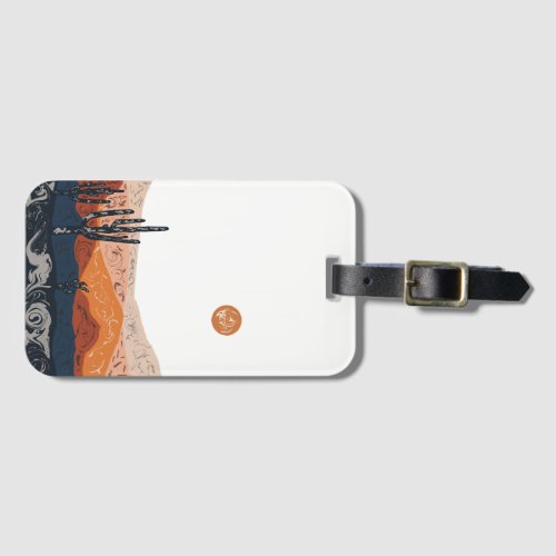 Swirl Desert Landscape Luggage Tag