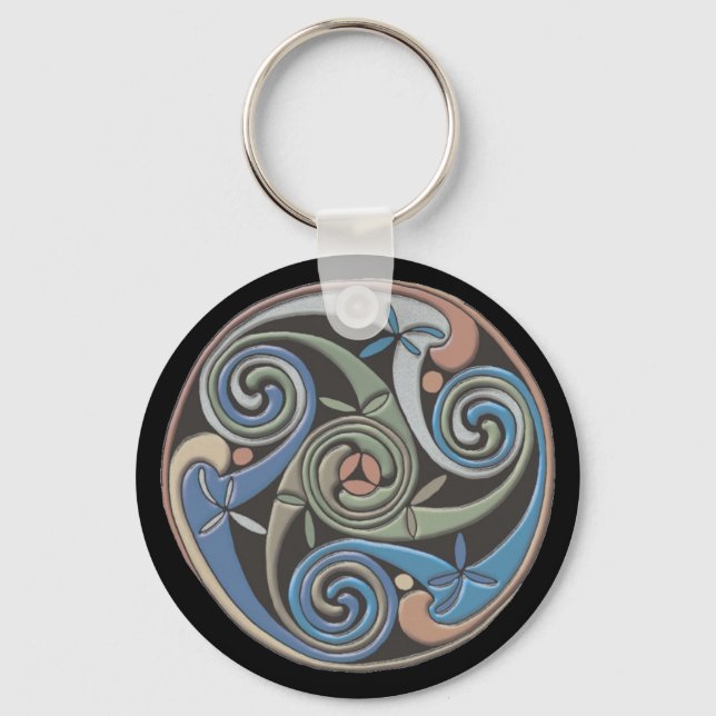 Swirl Design Key Chain (Front)