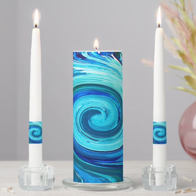 Swirl Design Unity Candle Set (In Situ)