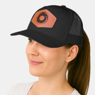 Swirl Donut Logo Leather Patch Hat