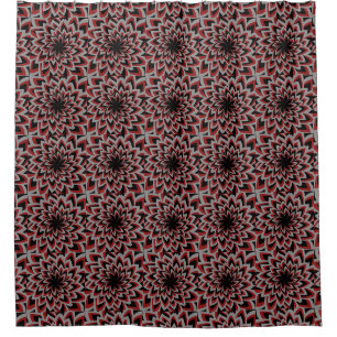 SWIRL FLOWER PATTERN   SHOWER CURTAIN