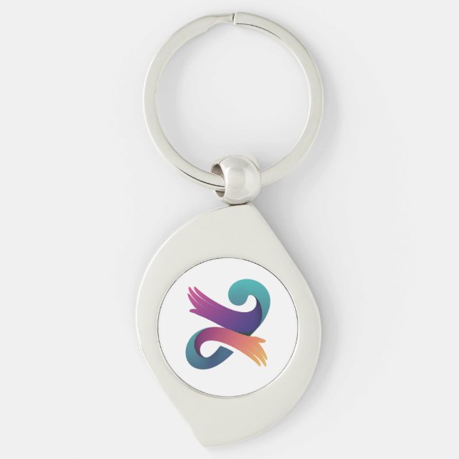 Swirl Graphic Hand Keychain (Front)