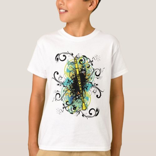 Swirl Grunge Clarinet T_Shirt