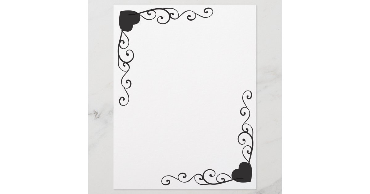 black and white border design for a4 size paper