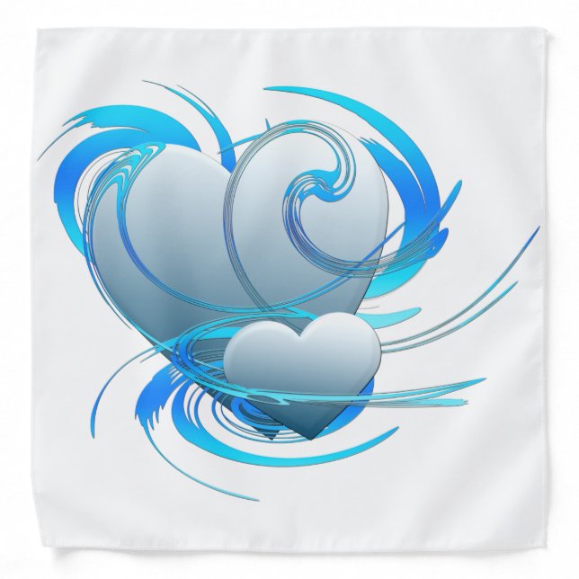 Swirl Hearts Bandana (Front)
