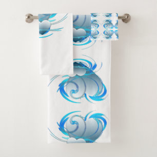 Swirl Hearts Bath Towel Set