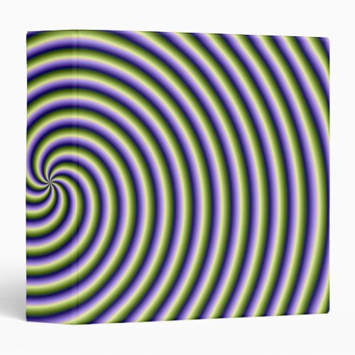 Swirl in Green Blue and Violet Binder