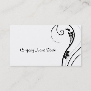 Swirl Leaves Business Card by kristinegrace at Zazzle