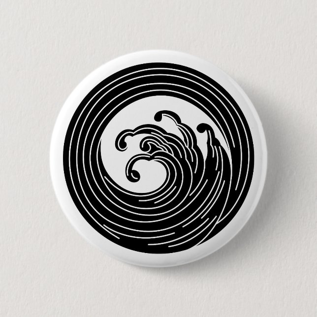 Swirl-like wave circle button (Front)