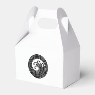 Swirl-like wave circle favor boxes