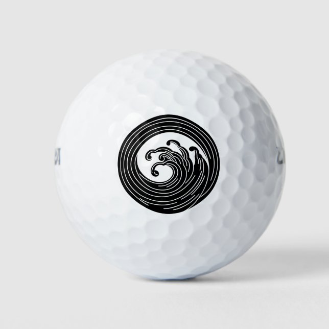 Swirl-like wave circle golf balls (Front)