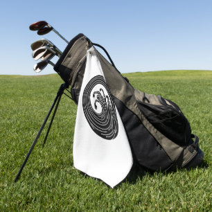 Swirl-like wave circle golf towel