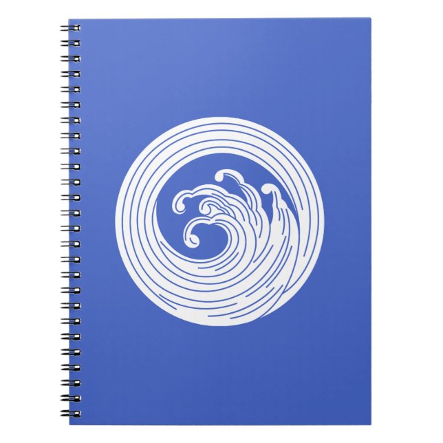 Swirl-like wave circle notebook (Front)