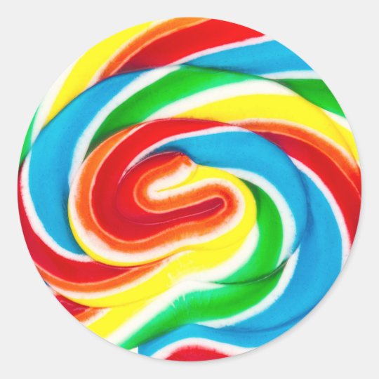 Swirl lollipop candy sticker  zazzlecom Swirl lollipop candy sticker  zazzlecom
