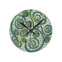 Swirl Mandala Wall Clock