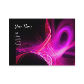 SWIRL MONOGRAM Vibrant black pink red violet Business Card