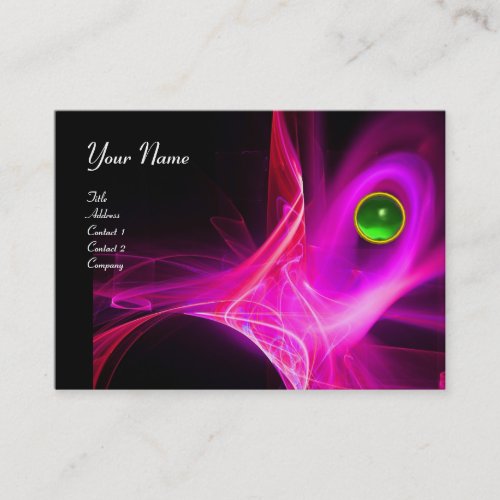 SWIRL MONOGRAM Vibrant black pink red violet Business Card