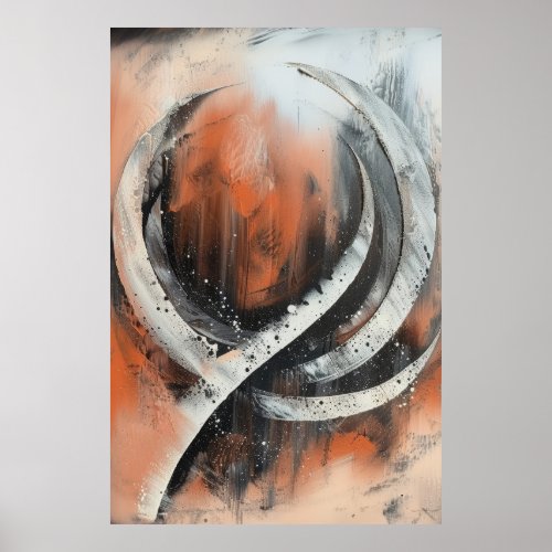 Swirl of Serenity Abstract Dynamics Poster