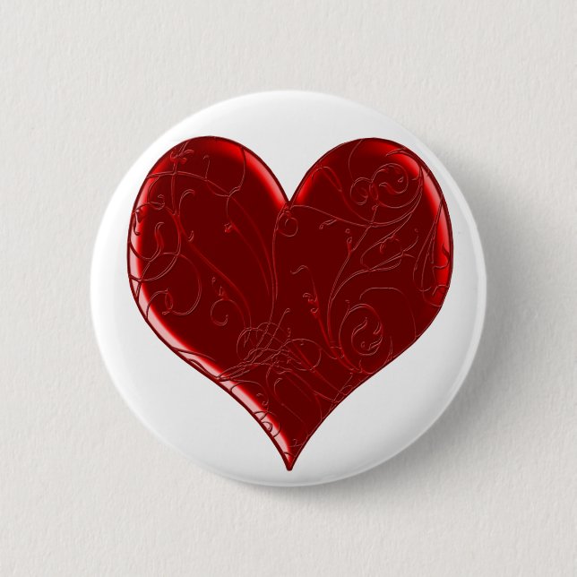 Swirl Overlaid Heart Button (Front)