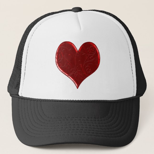 Swirl Overlaid Heart Hat (Front)