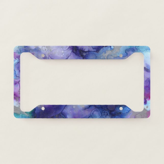 Swirl Painting License Plate Frame (Front)