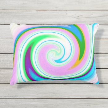 Swirl Pastel Outdoor Pillow by BlakCircleGirl at Zazzle