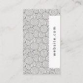 Swirl Pattern and Stripes Business Card (Back)