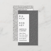Swirl Pattern and Stripes Business Card (Front/Back)