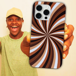 Swirl Pattern (Beige, Black, Brown & White) iPhone 15 Pro Max Case