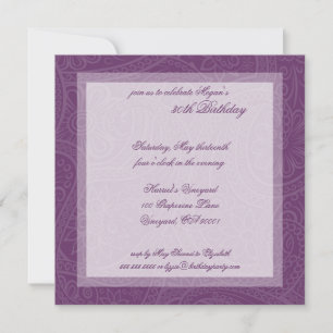 Swirl Pattern Birthday Party Invitations