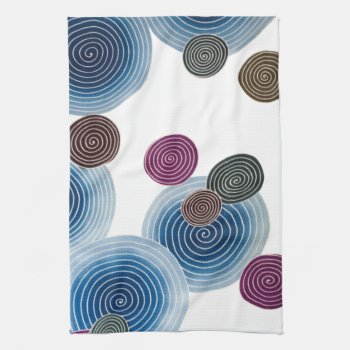 Swirl Pattern  Japanese Design Kitchen Towel by Wagaraya at Zazzle